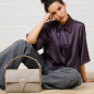 Preview: Schluppenbluse in Aubergine
